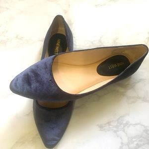 Nine West SoEasyo blue Navy suede casual flats